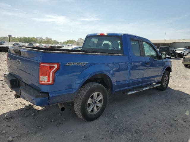 1FTEX1EP7FFD00203 - 2015 FORD F150 SUPER CAB BLUE photo 3