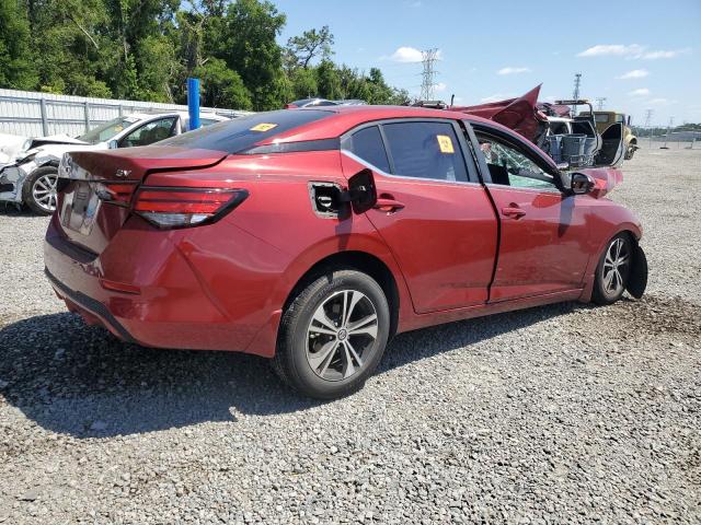 3N1AB8CV1LY240515 - 2020 NISSAN SENTRA SV RED photo 3