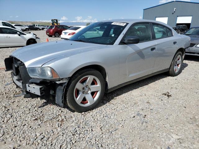 2C3CDXATXDH677131 - 2013 DODGE CHARGER POLICE SILVER photo 1