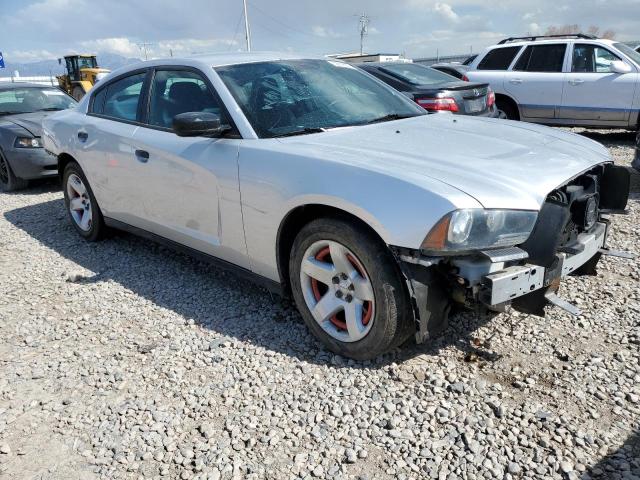 2C3CDXATXDH677131 - 2013 DODGE CHARGER POLICE SILVER photo 4