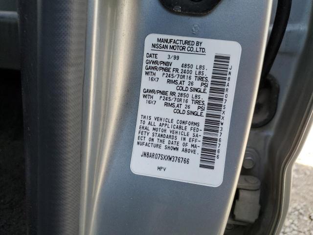 JN8AR07SXXW376766 - 1999 NISSAN PATHFINDER LE 银色 照片 13