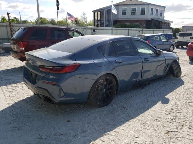 WBAGV8C03LCE26956 - 2020 BMW M850XI BLUE photo 3