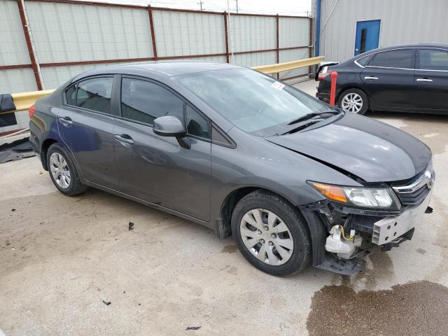 2HGFB2F52CH600605 - 2012 HONDA CIVIC LX GRAY photo 4