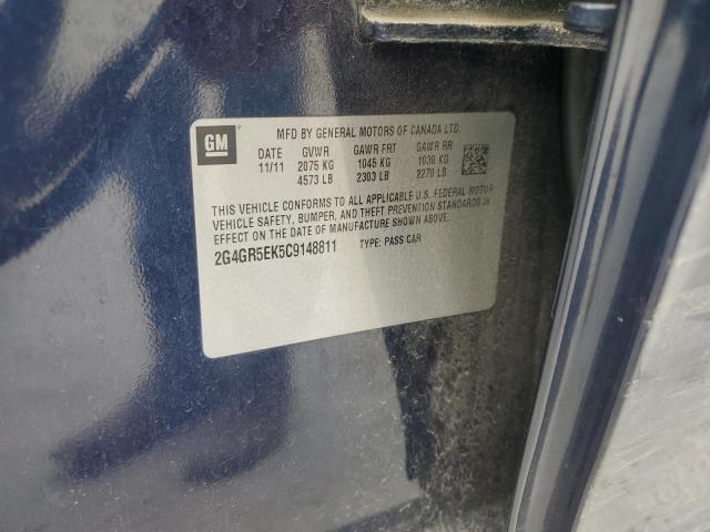 2G4GR5EK5C9148811 - 2012 BUICK REGAL 蓝色 照片 12