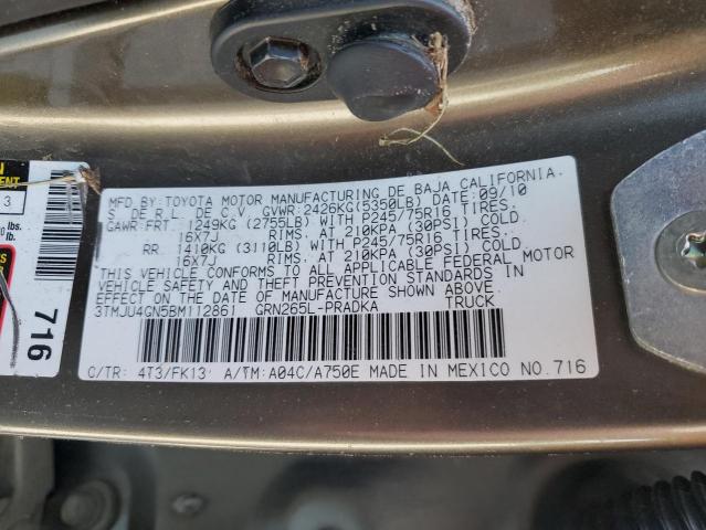 3TMJU4GN5BM112861 - 2011 TOYOTA TACOMA DOUBLE CAB PRERUNNER BROWN photo 12