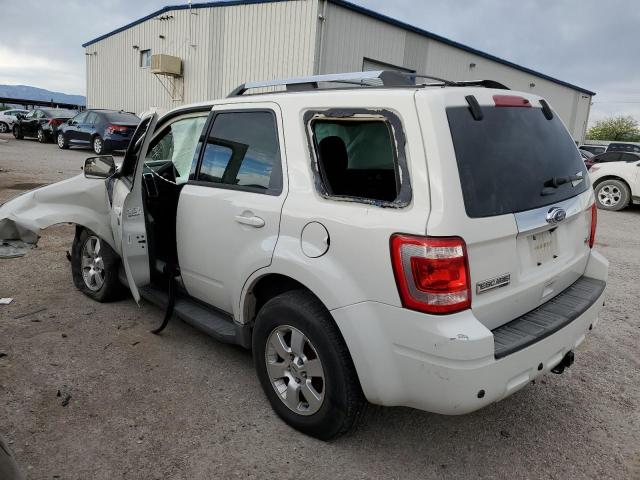 1FMCU9EG2BKA82229 - 2011 FORD ESCAPE LIMITED WHITE photo 2