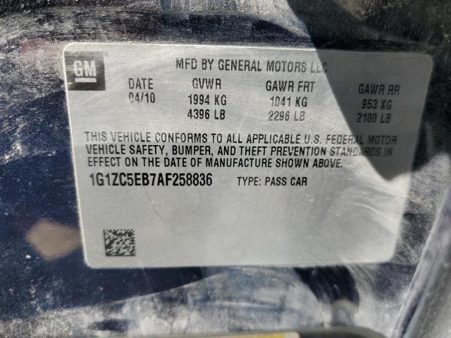 1G1ZC5EB7AF258836 - 2010 CHEVROLET MALIBU 1LT 蓝色 照片 12