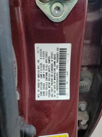 1HGCR2F82EA067620 - 2014 HONDA ACCORD EXL BURGUNDY photo 12