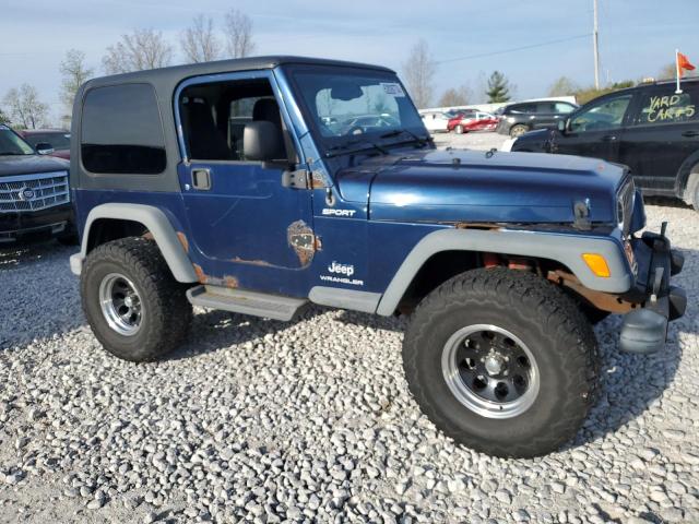 1J4FA49S84P772336 - 2004 JEEP WRANGLER / SPORT BLUE photo 4