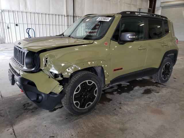 ZACCJBCT6FPC09547 - 2015 JEEP RENEGADE TRAILHAWK GREEN photo 1