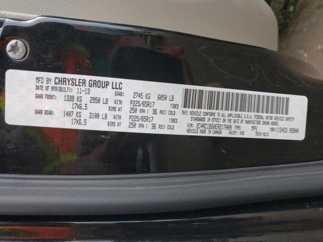 2C4RC1BG0ER217009 - 2014 CHRYSLER TOWN & COU TOURING 黑色 照片 13