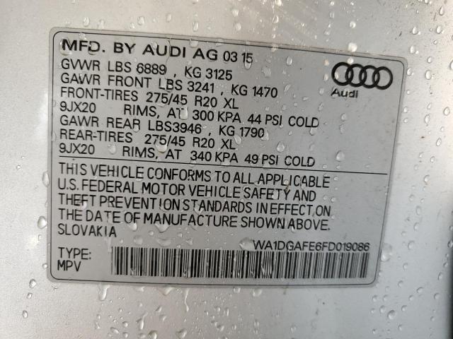 WA1DGAFE6FD019086 - 2015 AUDI Q7 PRESTIGE SILVER photo 13