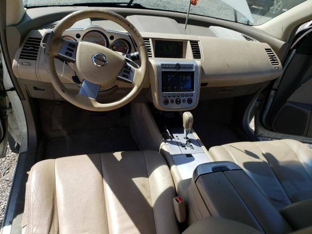 JN8AZ08T16W422278 - 2006 NISSAN MURANO SL WHITE photo 8