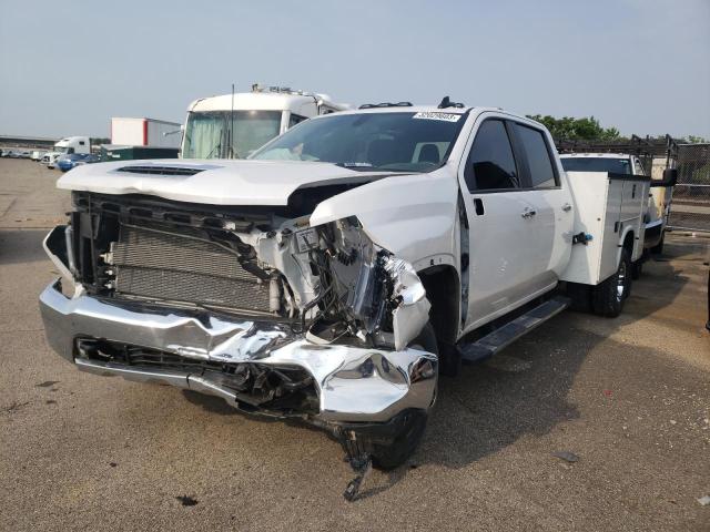 1GC4YTEYXMF270902 - 2021 CHEVROLET SILVERADO K3500 LT WHITE photo 2