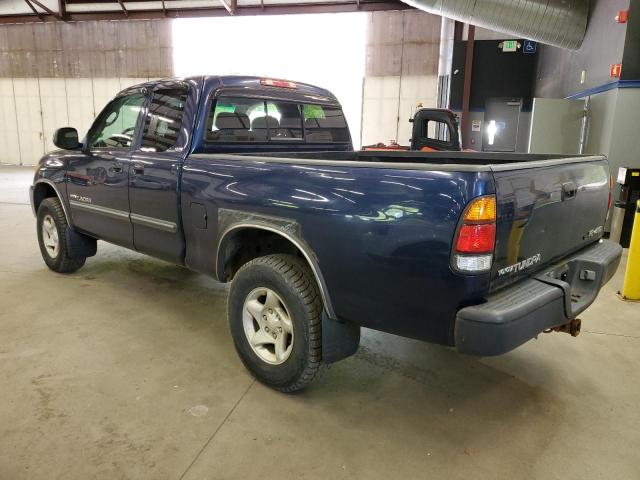 5TBBT44104S440628 - 2004 TOYOTA TUNDRA ACCESS CAB SR5 BLUE photo 2