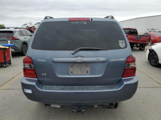 JTEDP21A140030464 - 2004 TOYOTA HIGHLANDER BASE BLUE photo 6