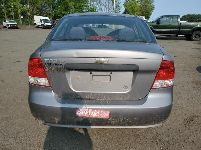 KL1TD56616B551911 - 2006 CHEVROLET AVEO BASE GRAY photo 6