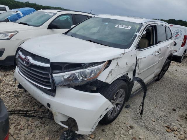 5TDKKRFHXFS059342 - 2015 TOYOTA HIGHLANDER XLE WHITE photo 1