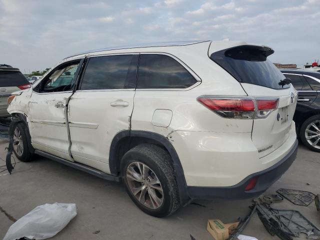 5TDKKRFHXFS059342 - 2015 TOYOTA HIGHLANDER XLE WHITE photo 2