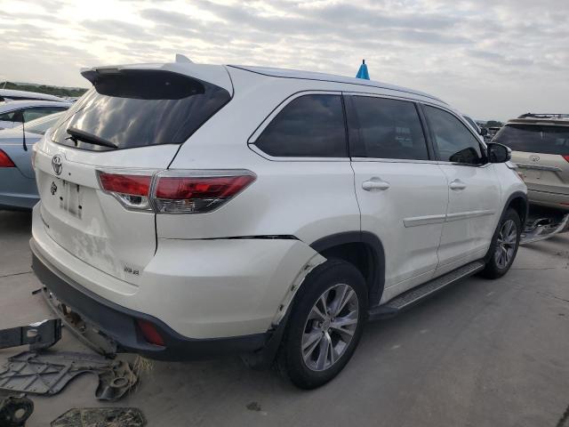5TDKKRFHXFS059342 - 2015 TOYOTA HIGHLANDER XLE WHITE photo 3