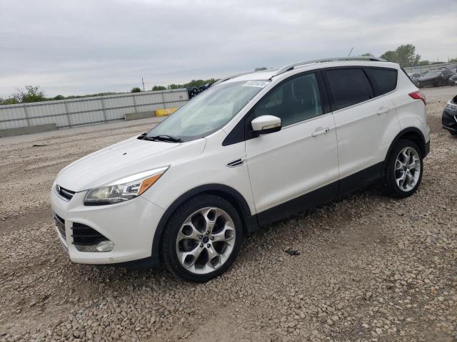 1FMCU0JX0EUC75585 - 2014 FORD ESCAPE TITANIUM WHITE photo 1