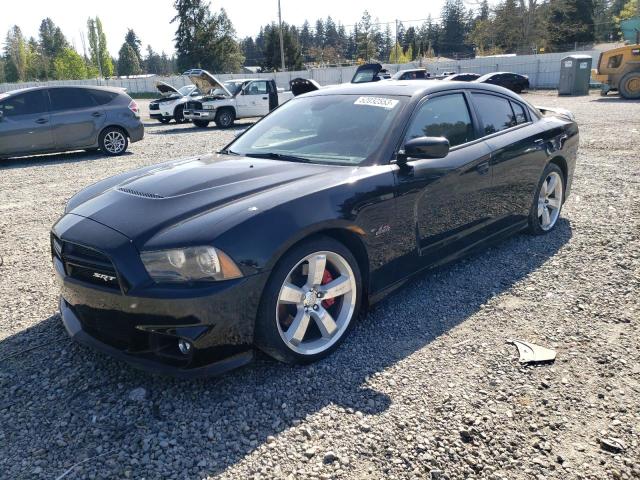 2C3CDXEJ1CH132622 - 2012 DODGE CHARGER SRT-8 BLACK photo 1