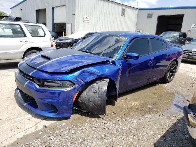 2C3CDXGJ1KH715994 - 2019 DODGE CHARGER SCAT PACK BLUE photo 1