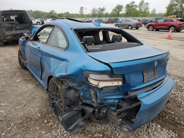 WBS2U7C04M7G62934 - 2021 BMW M2 COMPETITION BLUE photo 2