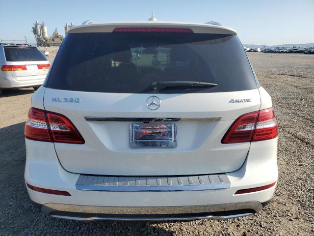 4JGDA5HB9CA094553 - 2012 MERCEDES-BENZ ML 350 4MATIC WHITE photo 6