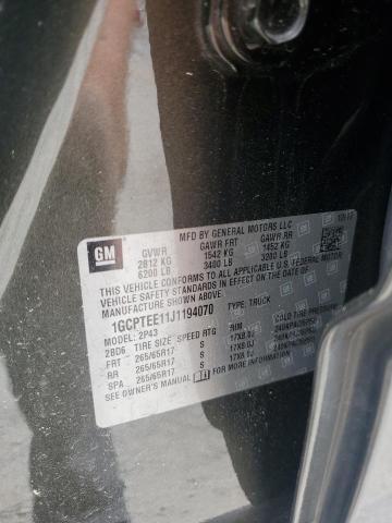 1GCPTEE11J1194070 - 2018 CHEVROLET COLORADO ZR2 GREEN photo 12