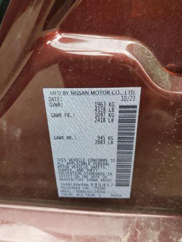 1N4BL4DV4RN335457 - 2024 NISSAN ALTIMA SV MAROON photo 12