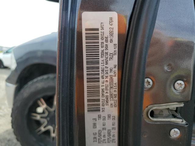 1C6RR7TT9KS556849 - 2019 RAM 1500 CLASS SLT ნაცრისფერი ფოტო 12