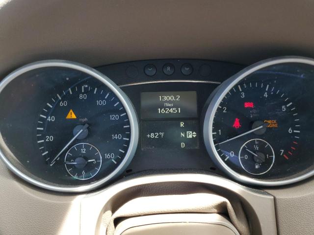 4JGBB8GBXBA625149 - 2011 MERCEDES-BENZ ML 350 4MATIC GRAY photo 9