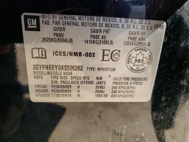 3GYFNEEY0AS506262 - 2010 CADILLAC SRX PERFORMANCE COLLECTION Қара фото 13