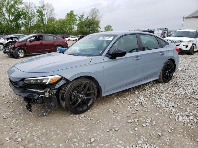 2HGFE2F55NH543827 - 2022 HONDA CIVIC SPORT 蓝色 照片 1