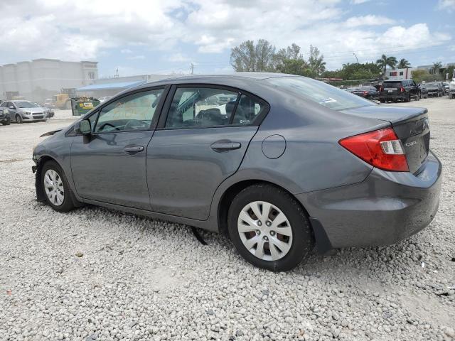 19XFB2F57CE105522 - 2012 HONDA CIVIC LX GRAY photo 2