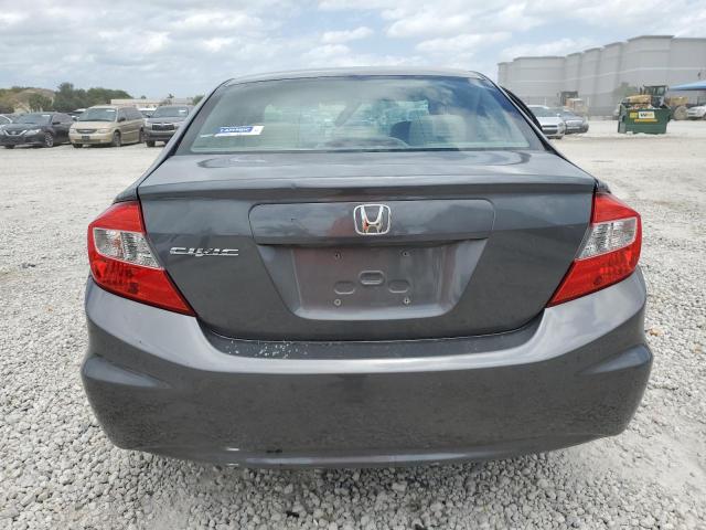 19XFB2F57CE105522 - 2012 HONDA CIVIC LX GRAY photo 6