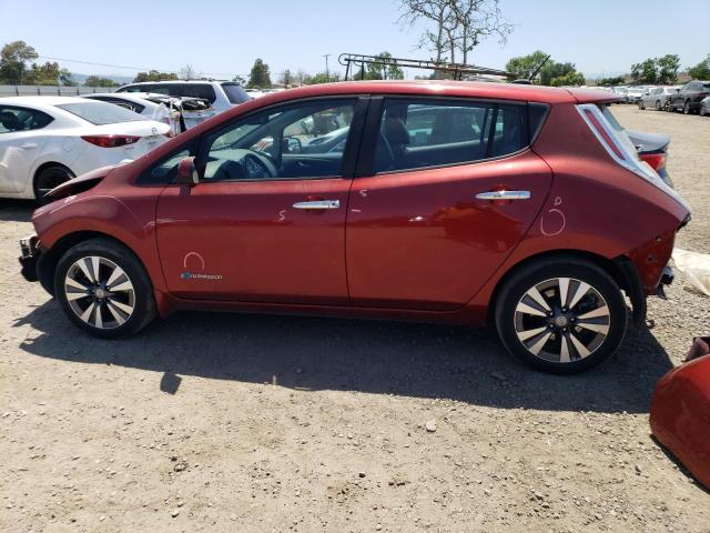 1N4AZ0CPXFC308356 - 2015 NISSAN LEAF S RED photo 2