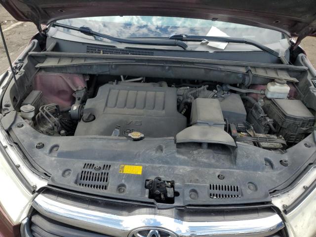 5TDJKRFHXES010247 - 2014 TOYOTA HIGHLANDER XLE MAROON photo 12