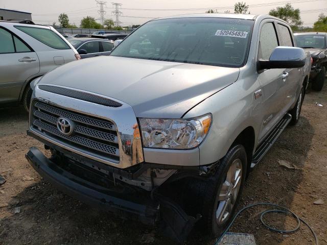 5TBDV58128S522658 - 2008 TOYOTA TUNDRA CREWMAX LIMITED SILVER photo 1