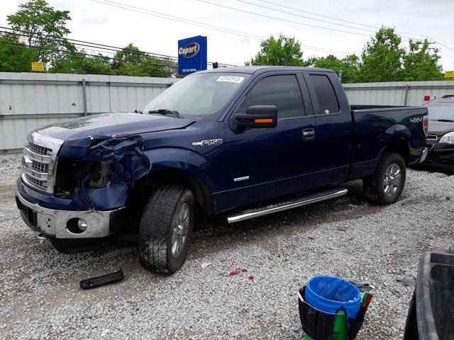 1FTFX1ET9EFA83303 - 2014 FORD F150 SUPER CAB BLUE photo 1