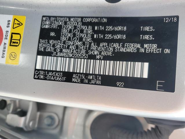 JTJBARBZ8K2205253 - 2019 LEXUS NX 300 BASE 银色 照片 14