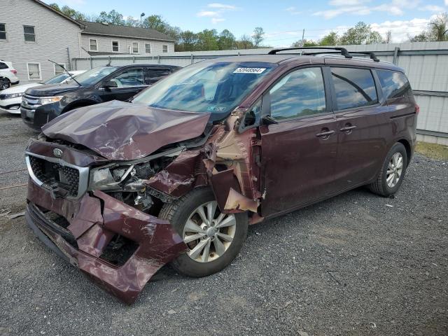 KNDMB5C12F6019376 - 2015 KIA SEDONA LX MAROON photo 1