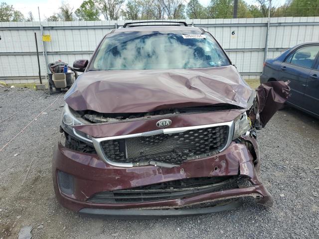 KNDMB5C12F6019376 - 2015 KIA SEDONA LX MAROON photo 5