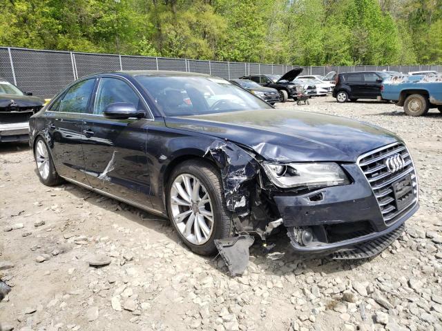 WAUAGAFD4DN009256 - 2013 AUDI A8 QUATTRO BLUE photo 4