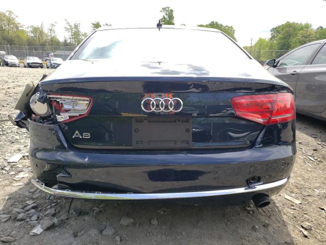 WAUAGAFD4DN009256 - 2013 AUDI A8 QUATTRO BLUE photo 6