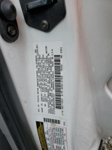 5TETU62N45Z096123 - 2005 TOYOTA TACOMA PRERUNNER ACCESS CAB WHITE photo 12