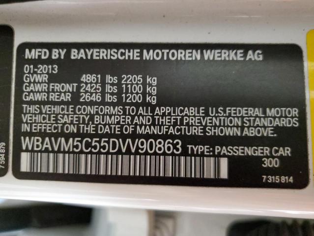 WBAVM5C55DVV90863 - 2013 BMW X1 XDRIVE35I WHITE photo 13