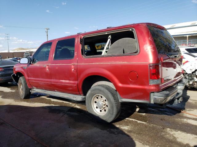 1FMNU41S0YEB53554 - 2000 FORD EXCURSION XLT BURGUNDY photo 2