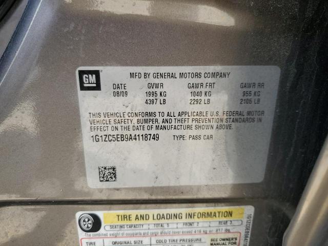 1G1ZC5EB9A4118749 - 2010 CHEVROLET MALIBU 1LT GRAY photo 12